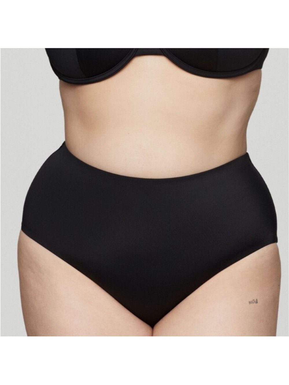 Cuup The Tap Swim Bottoms 6/XXL Black High Waist Full Cut